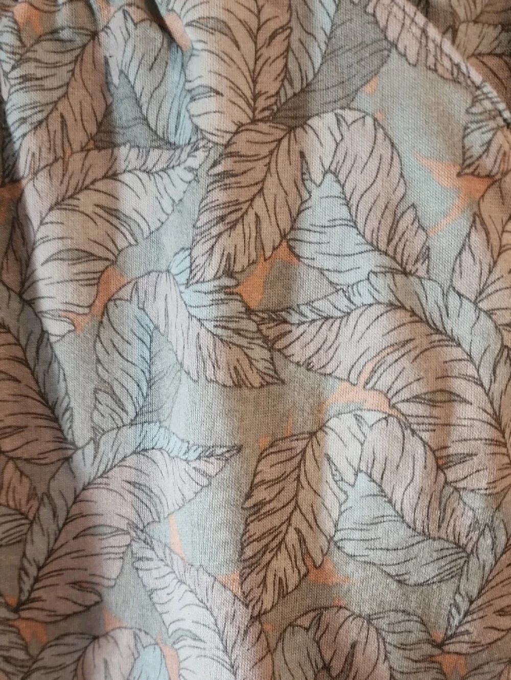 Nine West Sage Leaf-Print Knit Skirt with Tan Accents